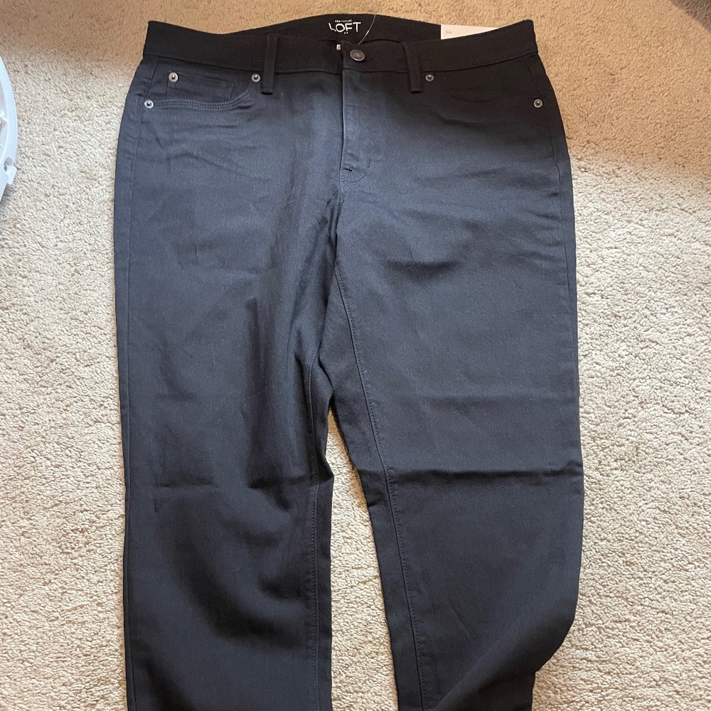 Loft Black Curvy Skinny Jeans - Size 12